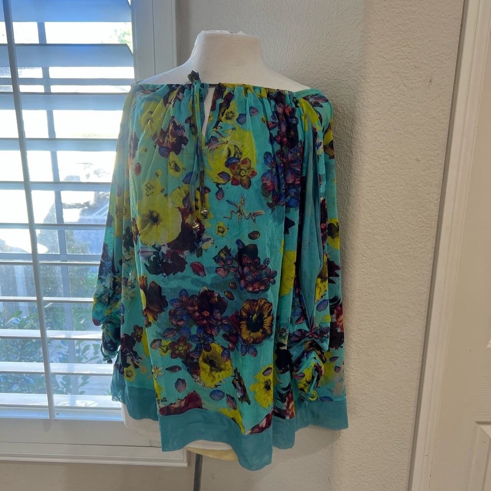 RARE JEAN PAUL GAULTIER MESH SOLEIL OFF SHOULDER TOP TUNIC SWIM COVER UP Small‎